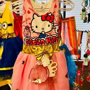 Hello Kitty Pink and Gold Costume for Kids